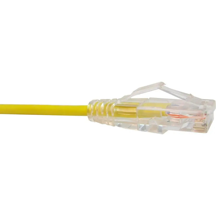 Unirise Clearfit Slim Cat6 Patch Cable, Snagless, 12ft, Yellow
