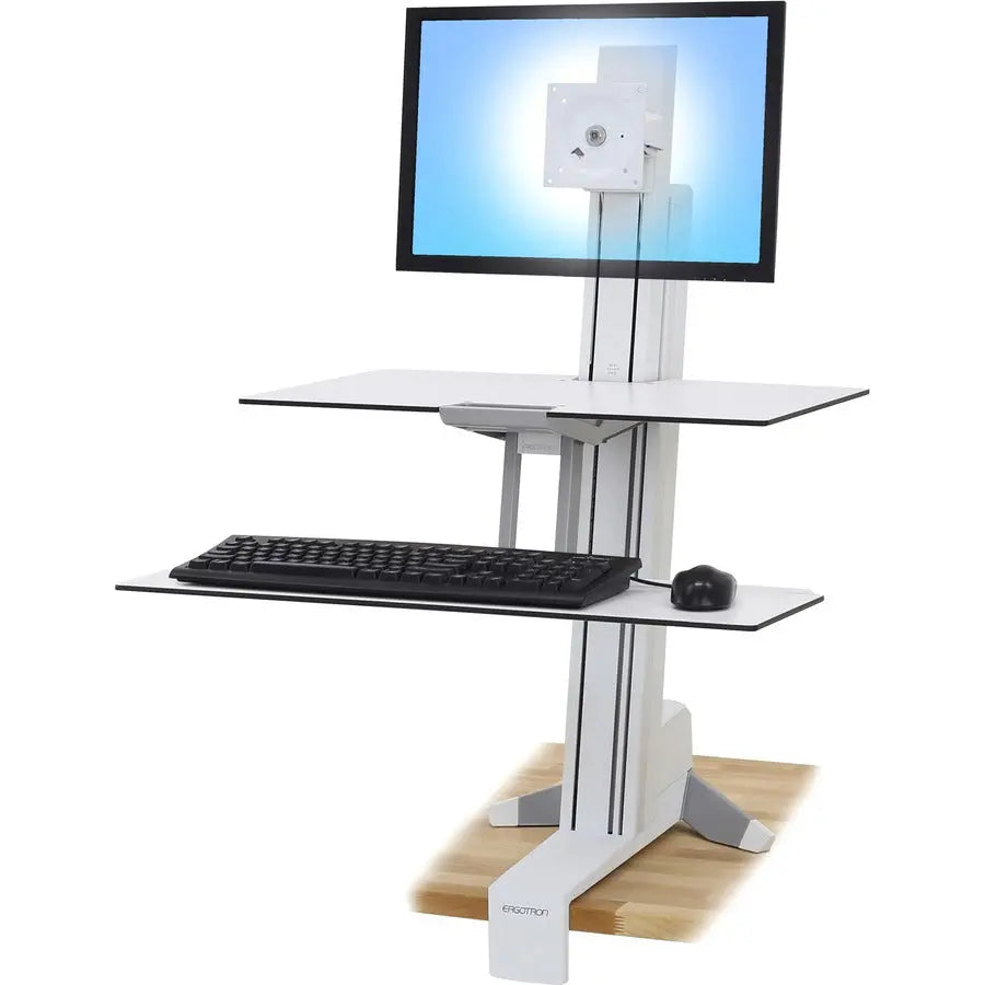 Ergotron WorkFit-S Bright White Single Desktop Standing Desk Converter (Part No. 33-350-211)
