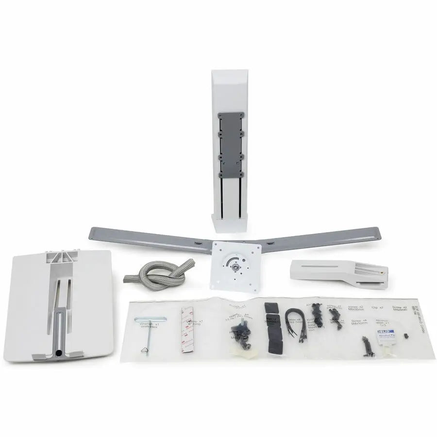 Ergotron WorkFit LCD & Laptop Kit (White) - Space-Saving Desk Mount for Efficient Workstations