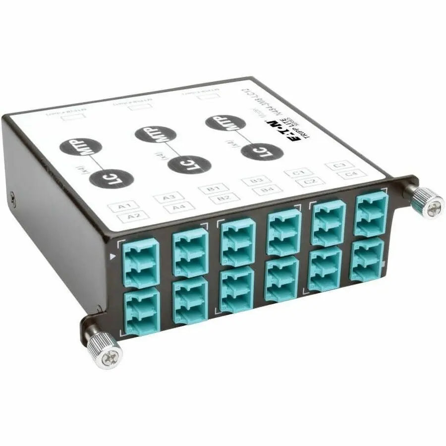 Eaton Tripp Lite Series N484-3M8-LC12 40GB to 10GB Breakout Cassette with 8-Fiber OM4 MTP/MPO to LC Duplex Connectors