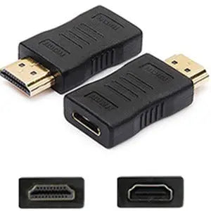 AddOn HDMI 1.1 Male to Female Black Adapter - Extend Your HDMI Cables Up to 1920x1200 Resolution