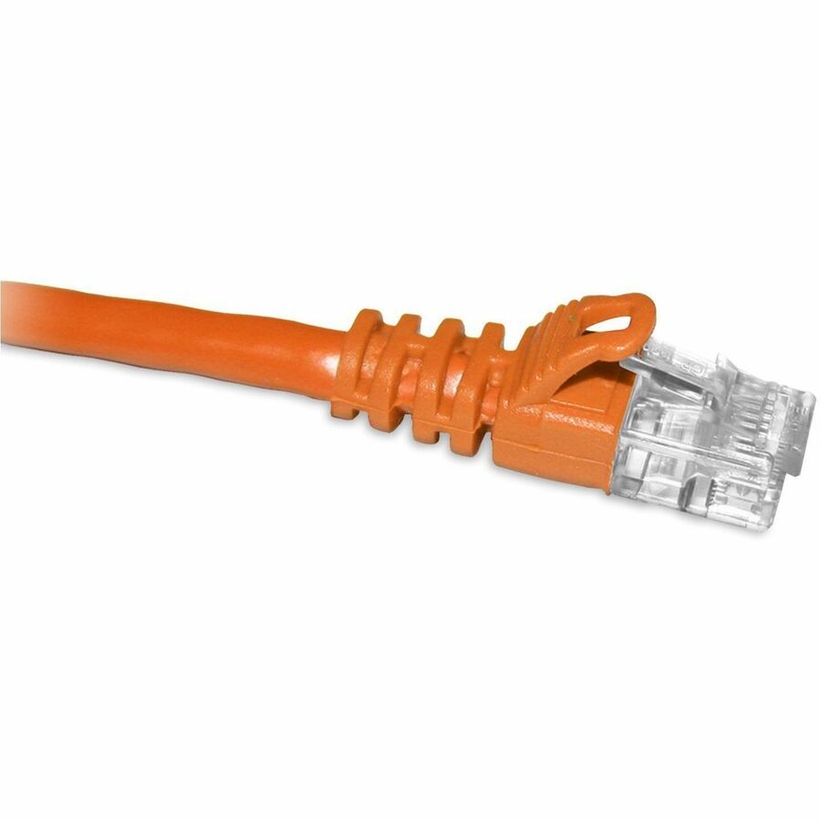 ENET Cat6a Orange 10 Foot Patch Network Cable with Snagless Molded Boot (UTP) | High-Quality RJ45 to RJ45 Ethernet Cable