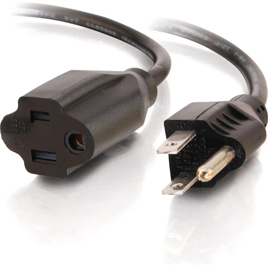 C2G 10ft Power Extension Cord with Outlet Saver - 18 AWG NEMA 5-15P to NEMA 5-15R by Legrand Group
