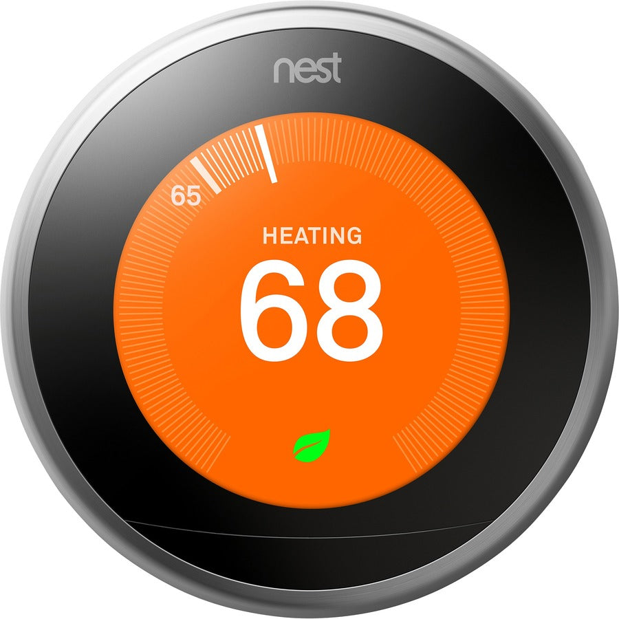 Google Nest Learning Thermostat T3007ES - Smart Wi-Fi Thermostat in Black