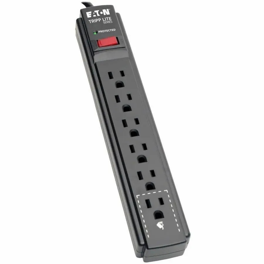 Eaton Corporation Tripp Lite Protect It! TLP615B 6-Outlet Surge Protector with 15 ft. Cord and 790 Joules Surge Suppression