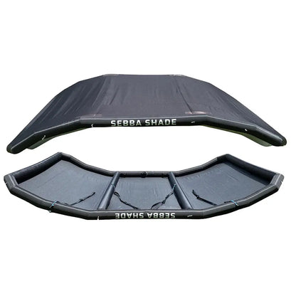 Sebba Shade 8 x 12 ft. Black Sun Shade for Boats 26'+ with Inflatable Frame and UV Protection