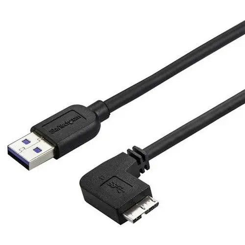 StarTech.com 0.5m (20in) Slim Micro USB 3.0 Cable with Right-Angled Connector