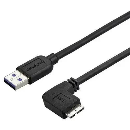 StarTech.com 0.5m (20in) Slim Micro USB 3.0 Cable with Right-Angled Connector by StarTech.com