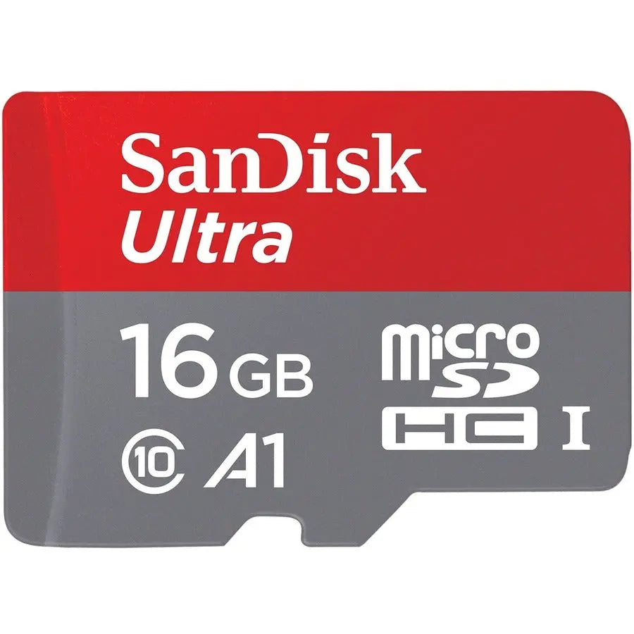 SanDisk Ultra microSDHC UHS-I Card with Adapter - 16GB by SanDisk (Part Number: SDSQUNC-016G-AN6MA)