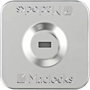 Compulocks Universal VHB Adhesive Security Plate Silver – 2 x 2 Inch Mounting Plate for Device Security
