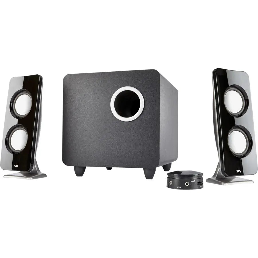 Cyber Acoustics Curve CA-3610 2.1 Speaker System with 62W Peak Power and Control Pod