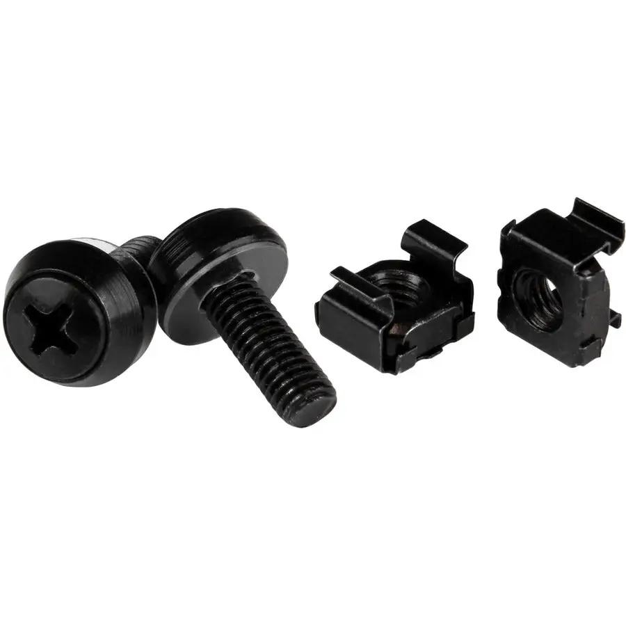 StarTech M6 x 12mm Screws and Cage Nuts 50 Pack for Server Racks and Cabinets