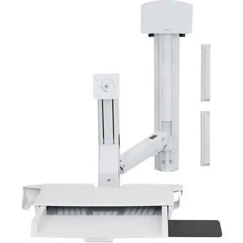 Ergotron StyleView Sit-Stand Combo System with Worksurface – Bright White Wall Mount for 24-Inch Screens