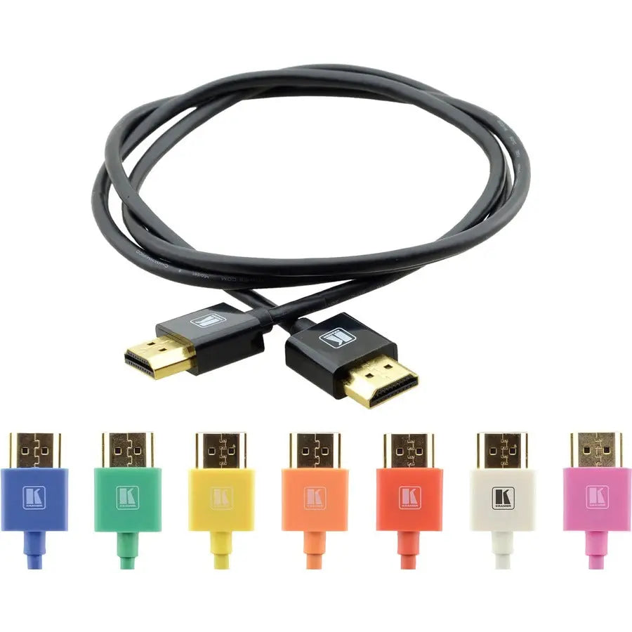 Kramer Electronics LTD C-HM/HM/PICO Ultra Slim High-Speed HDMI Cable with Ethernet - Black