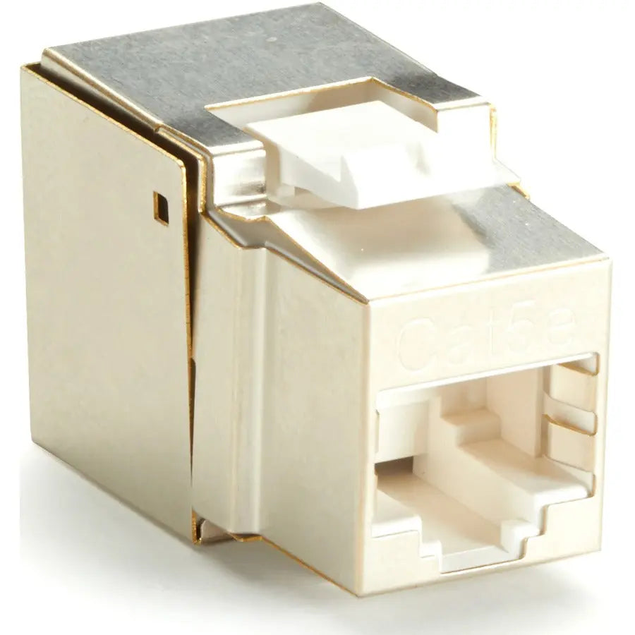 Black Box FMS210 CAT5e Shielded Keystone Jack - High-Density Network Connector with EMI Shielding
