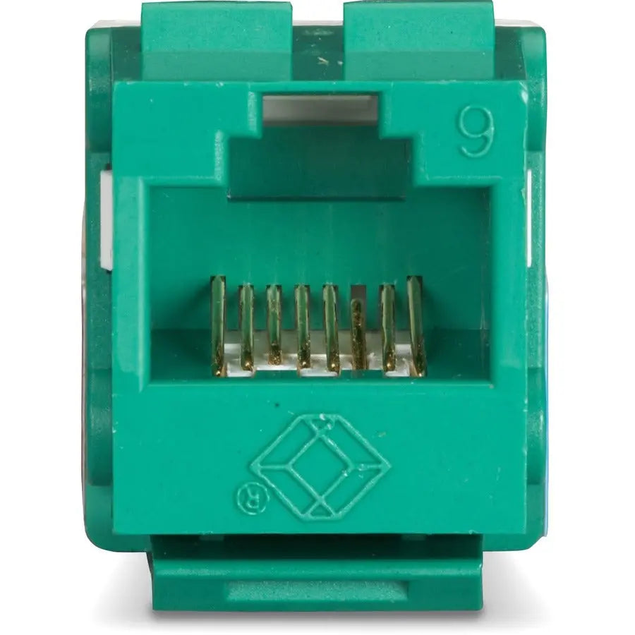 Black Box FMT634-R3 Green Unshielded CAT6 Keystone Jack with 110 Punchdown - TAA Compliant