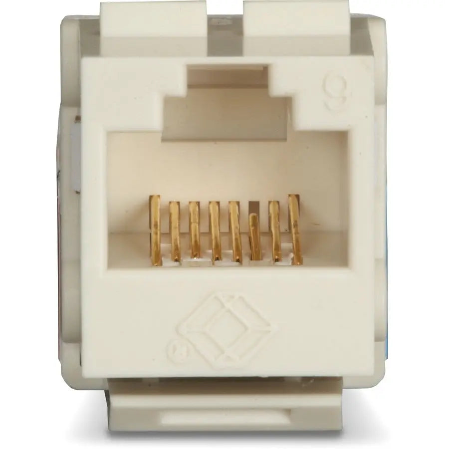 Black Box GigaTrue2 Office White Unshielded CAT6 Keystone Jack - 110 Punchdown, TAA Compliant