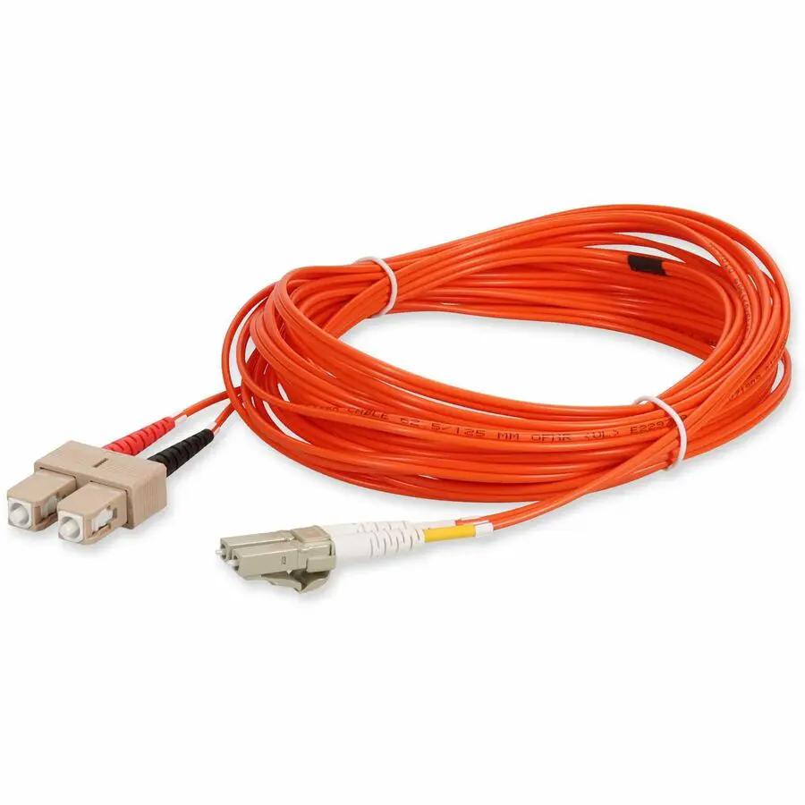 AddOn 2m Multi-Mode Fiber (MMF) Duplex SC/LC OM1 Orange Patch Cable for HP - Part 221691-B21-AO by ADDON