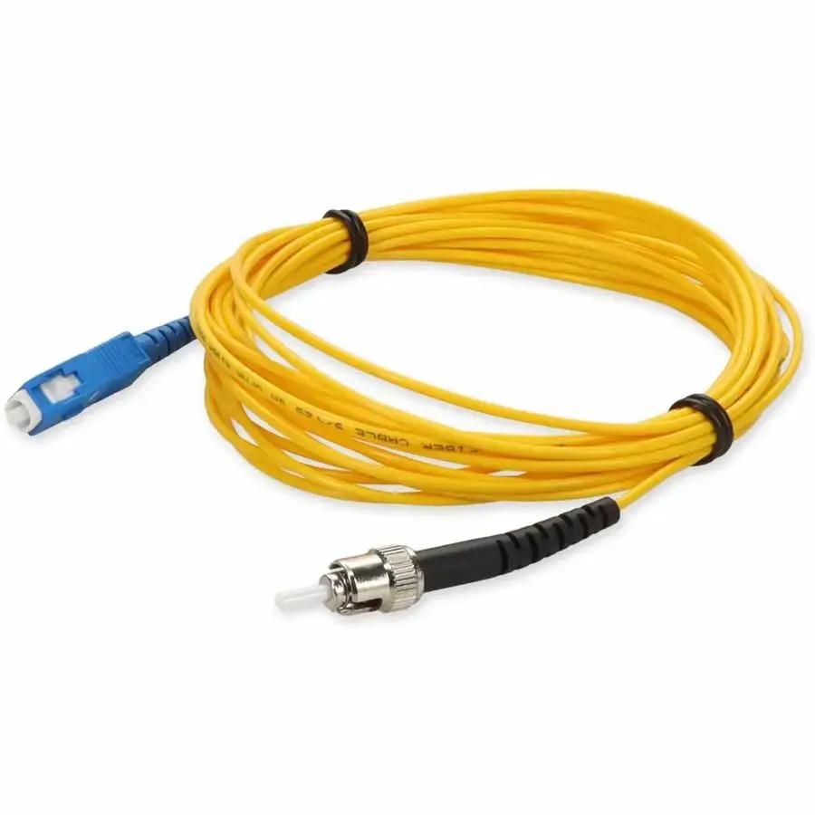 AddOn 1m SC (Male) to ST (Male) Single-Mode Fiber Optic Patch Cable - Yellow Simplex OS2 by ADDON