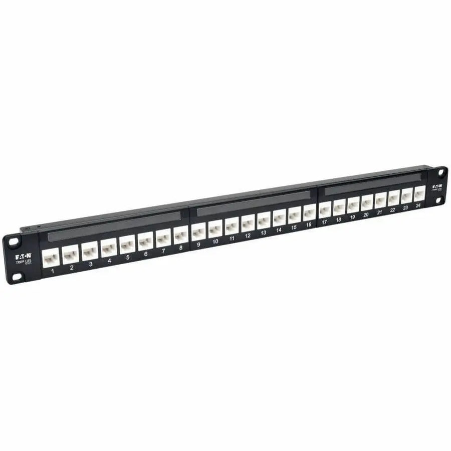 Eaton Tripp Lite Series 24-Port 1U Rack-Mount Cat6a Feedthrough Patch Panel N254-024-6A