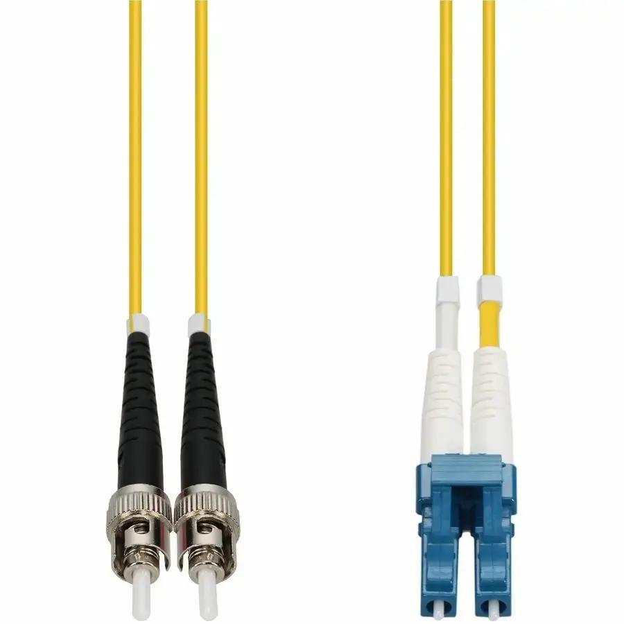AddOn 30m ST to LC Yellow OS2 Duplex Riser-Rated Fiber Patch Cable - SMF, OFNR, Indoor Use by ADDON