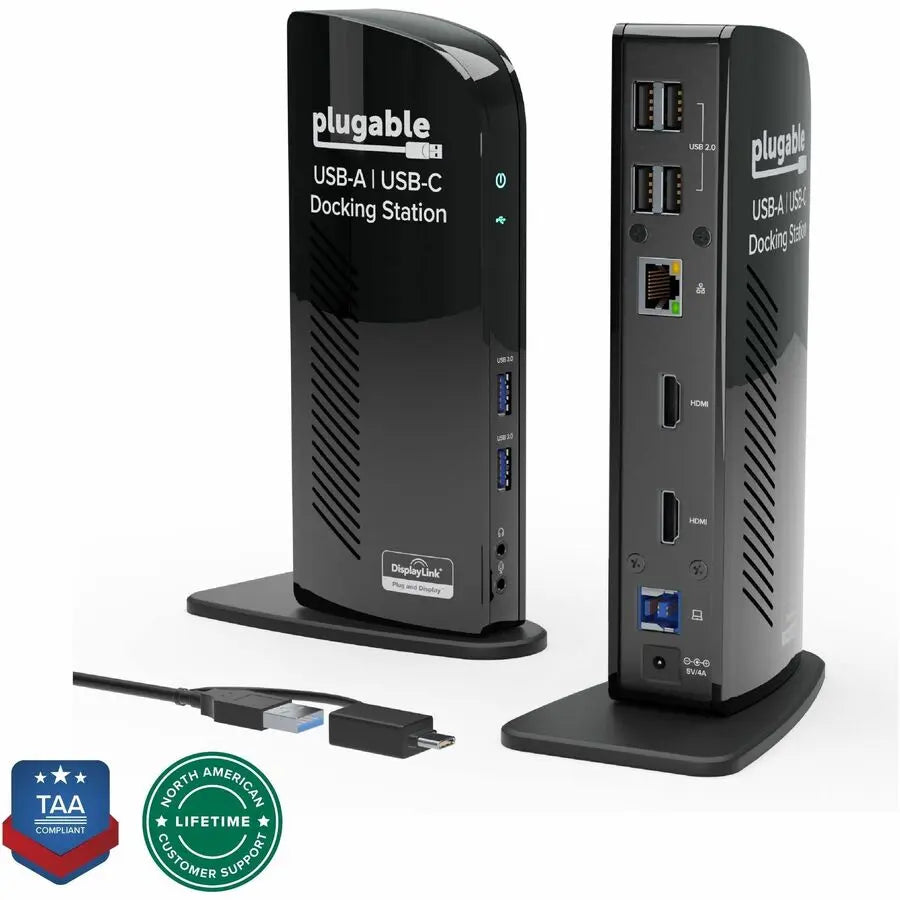 Plugable UD-3900 Dual Display Universal Docking Station for Windows and Mac