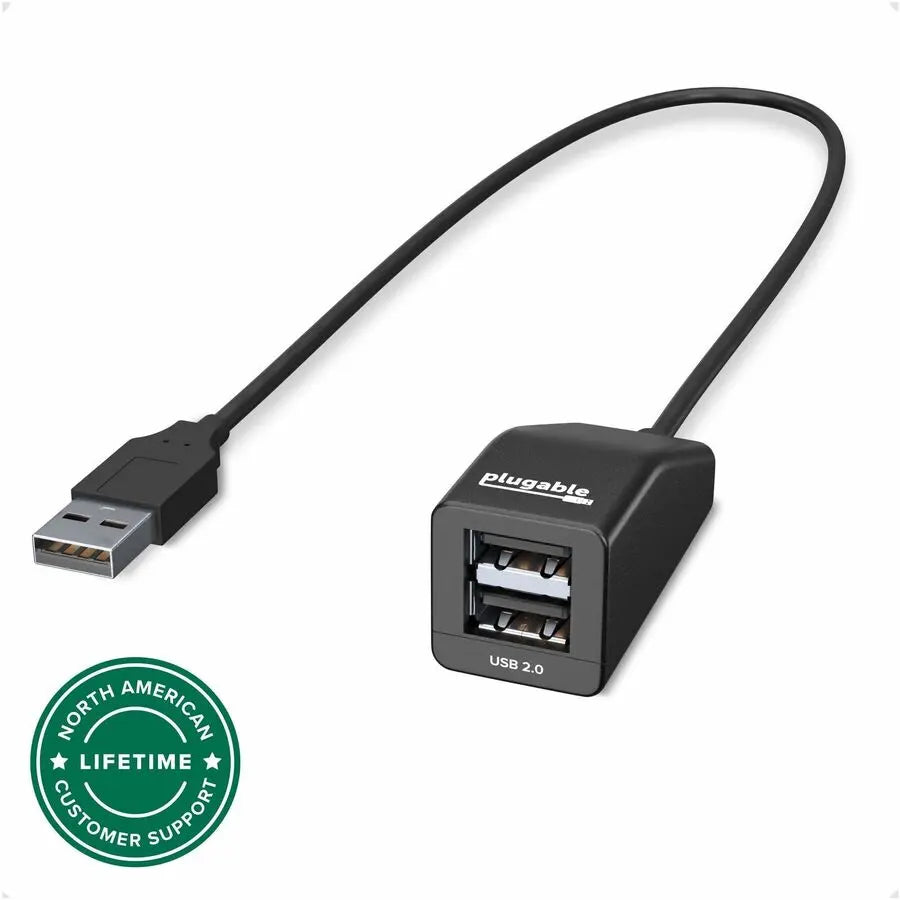 Plugable USB 2.0 2-Port High-Speed Compact Hub and Splitter