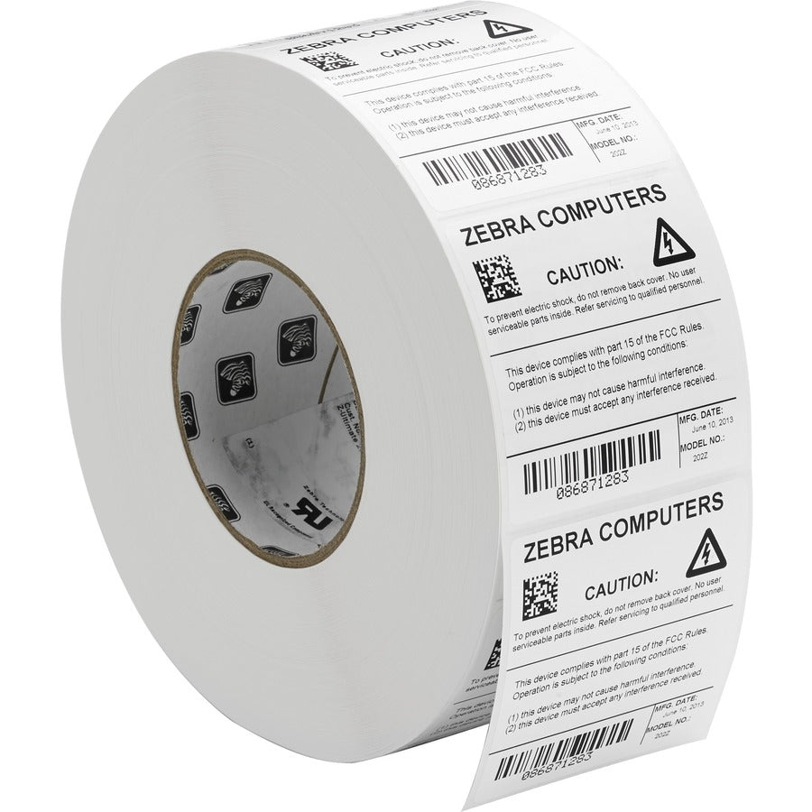 Zebra Z-Ultimate 2000T White Polyester ID Labels, Part Number 10022962