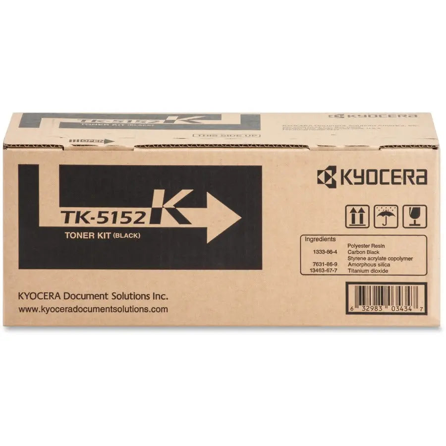 Kyocera TK-5152K Original Toner Cartridge for Kyocera Ecosys P6035CDN, M6035CIDN, and M6535CIDN Printers