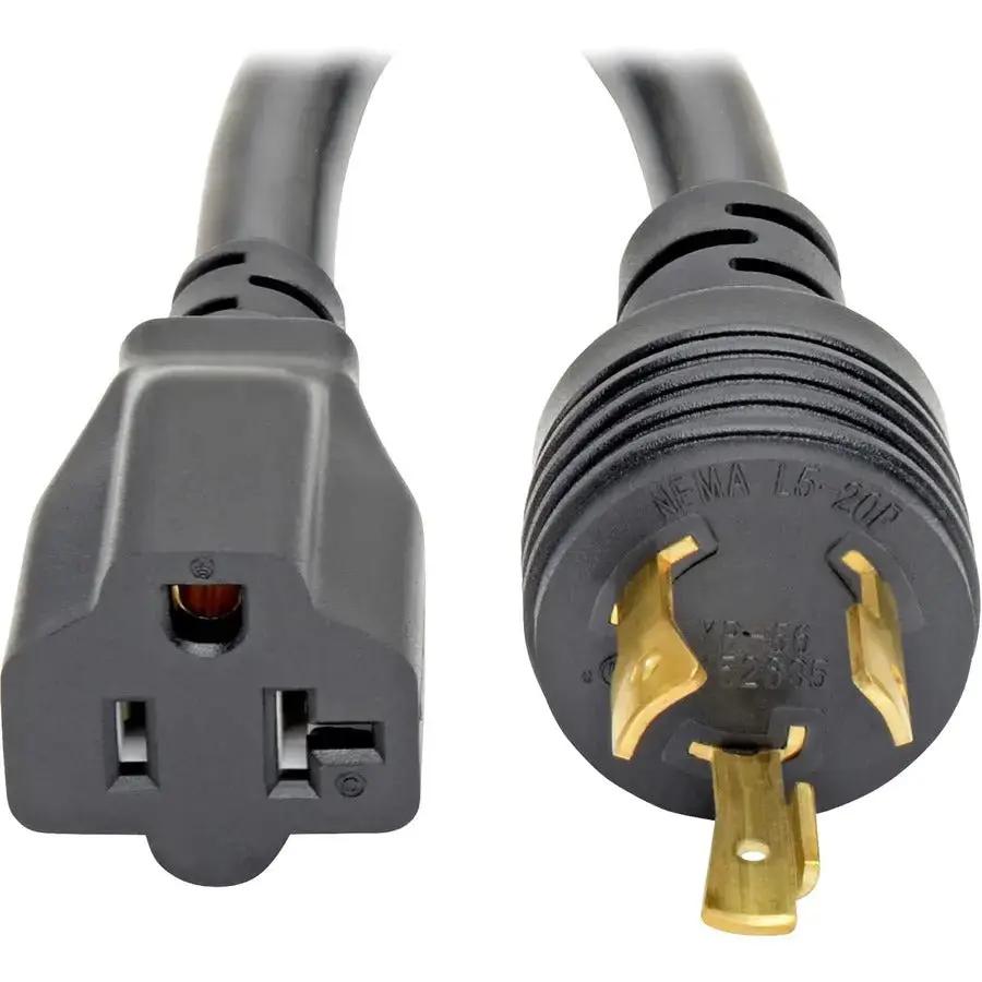 Eaton Corporation Tripp Lite P046-06N-T Heavy-Duty Power Adapter Cord with Locking NEMA L5-20P Plug and 5-15/20R Connector by Eaton Corporation