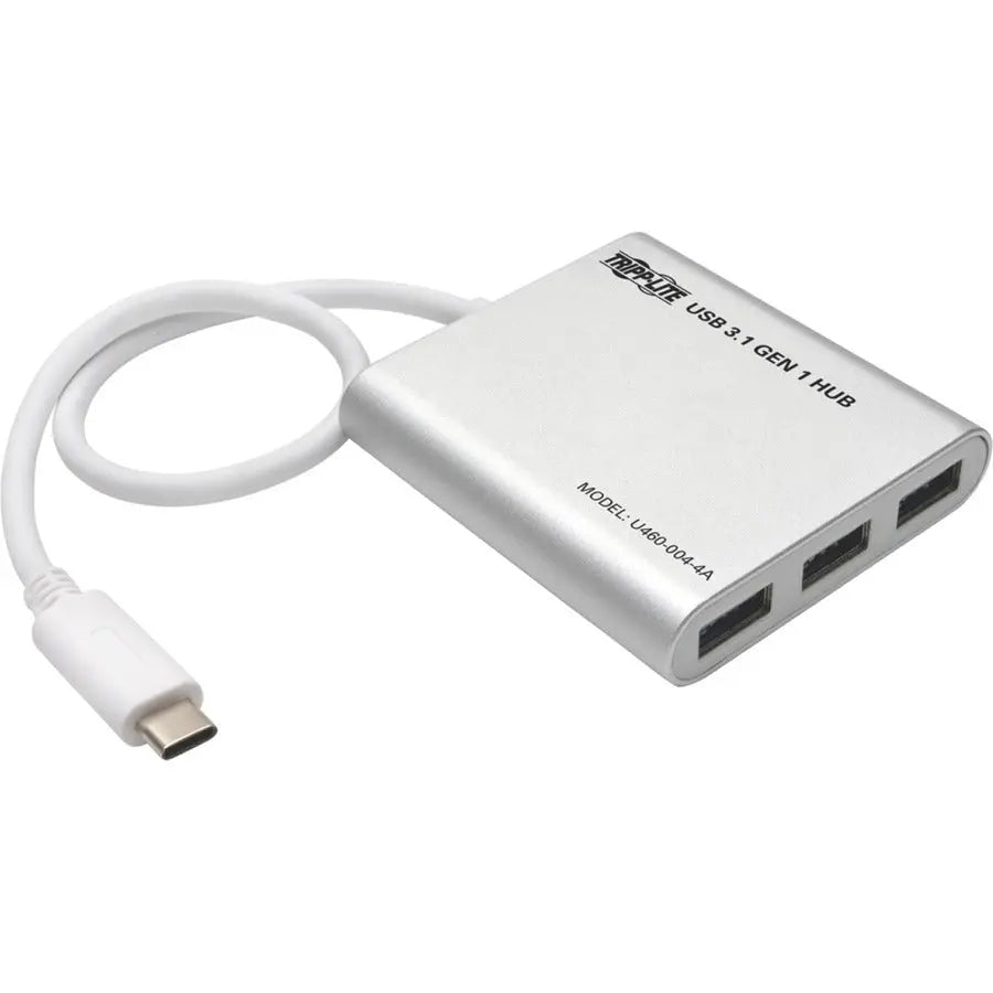 Eaton Tripp Lite Series 4-Port USB-C Hub U460-004-4A – Portable USB 3.1 Gen 1 with Charging and Data Transfer