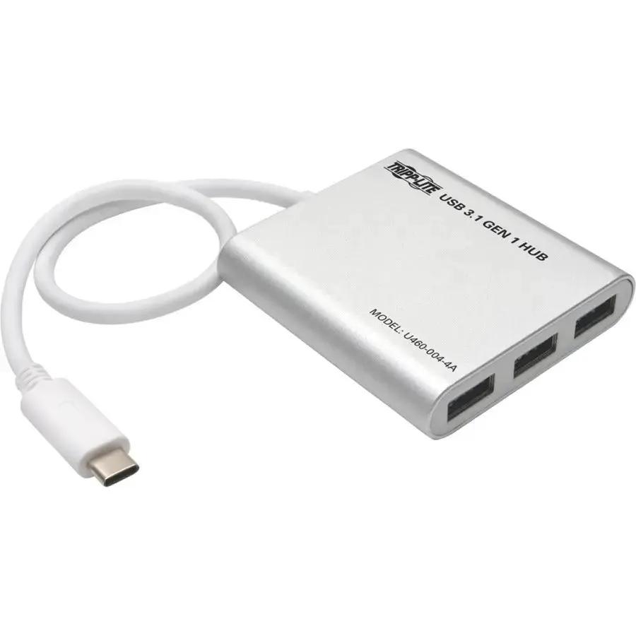 Eaton Tripp Lite Series 4-Port USB-C Hub U460-004-4A – Portable USB 3.1 Gen 1 with Charging and Data Transfer by Eaton Corporation