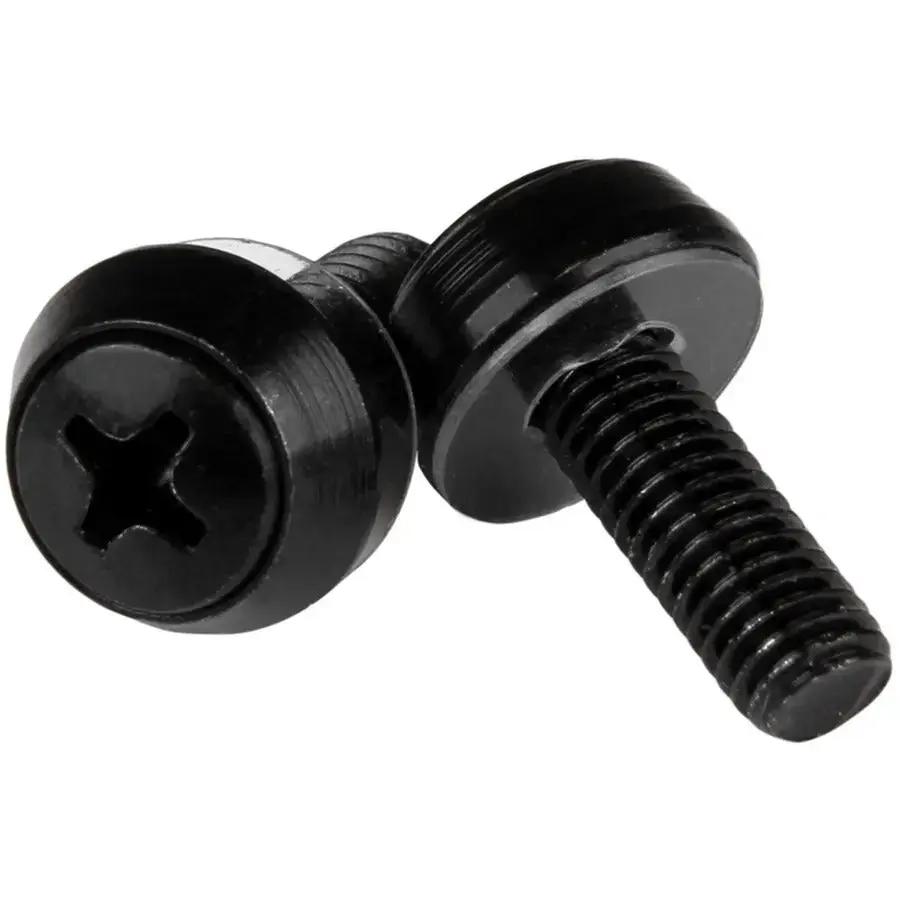 StarTech.com M6 x 0.5 inch Mounting Screws - Black Steel, 50 Pack (Part Number CABSCREWSM6B) by STARTECH.COM