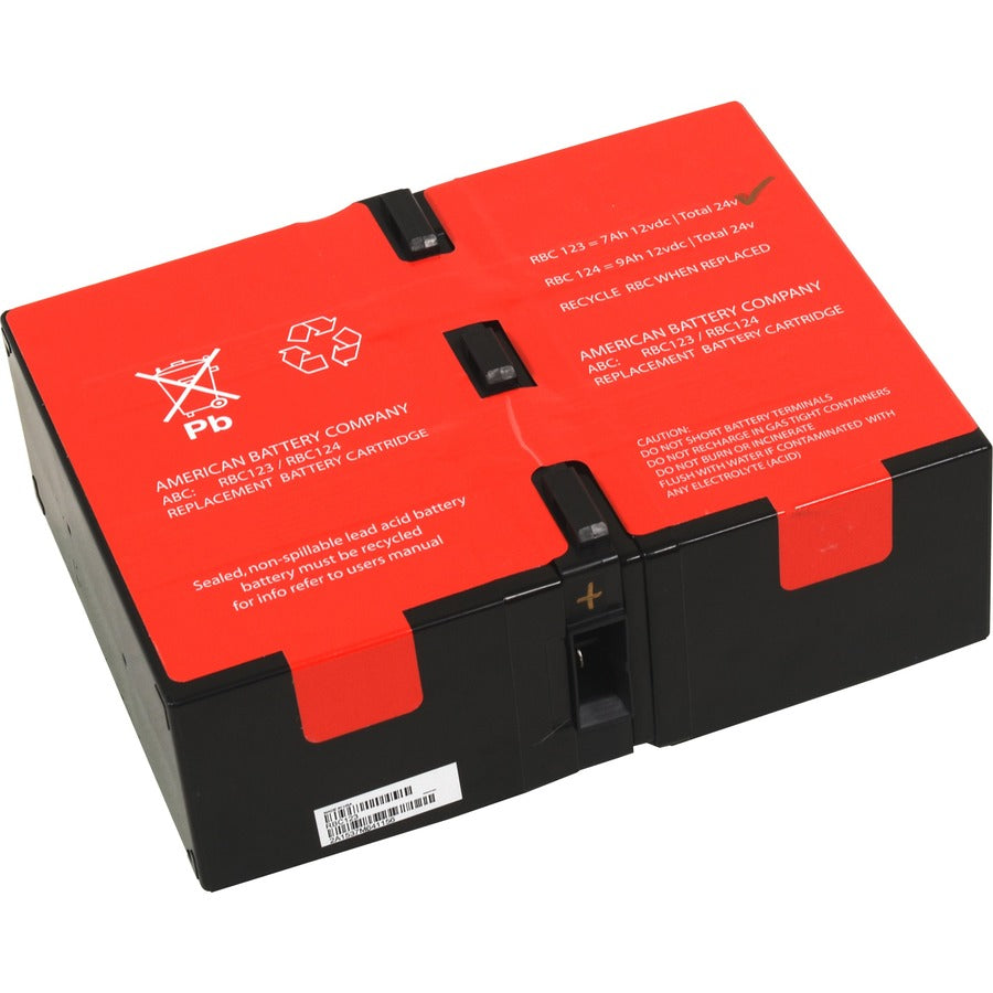 ABC RBC124 UPS Replacement Battery for APC - 12V Lead Acid Battery Pack