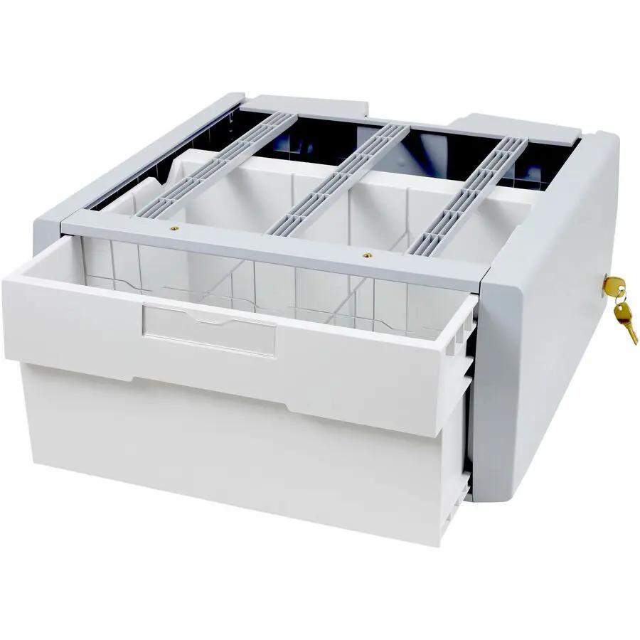 Ergotron SV Supplemental Storage Drawer, Single Tall - White with Key Lock and Dividers by ERGOTRON RE