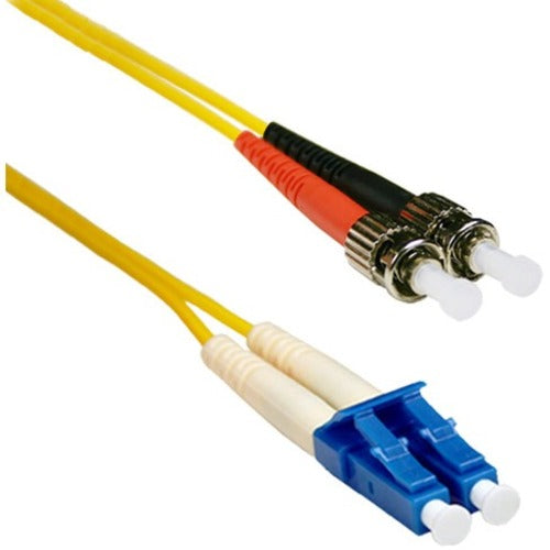 ENET 2M ST/LC Duplex Single-Mode Fiber Optic Patch Cable - 9/125 OS1, Yellow, 2 Meter