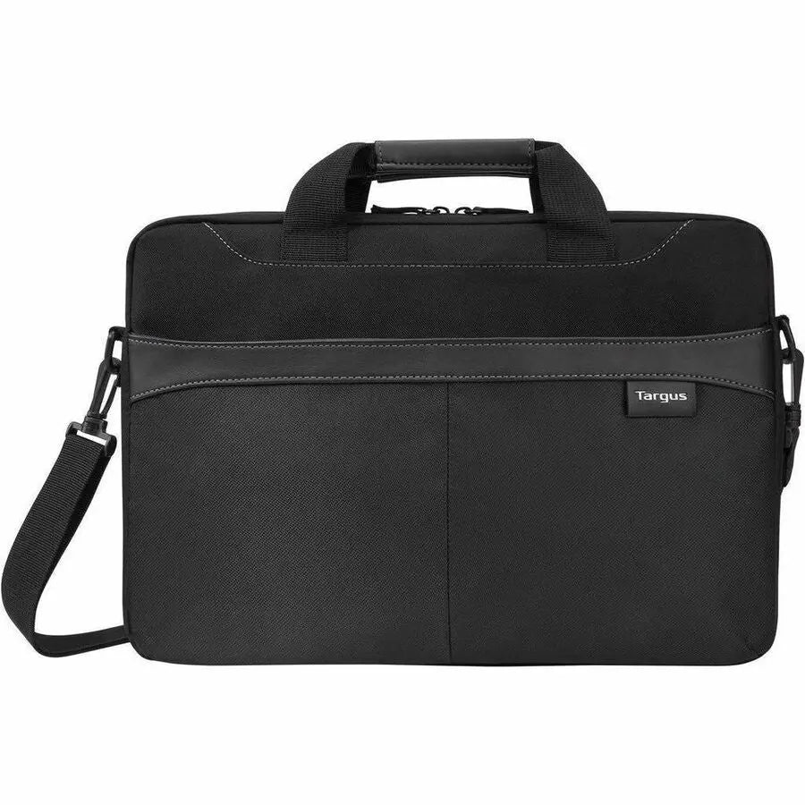 Targus Business Casual TSS898 15.6-Inch Slim Laptop Briefcase with Padded Compartment and Trolley Strap, Black
