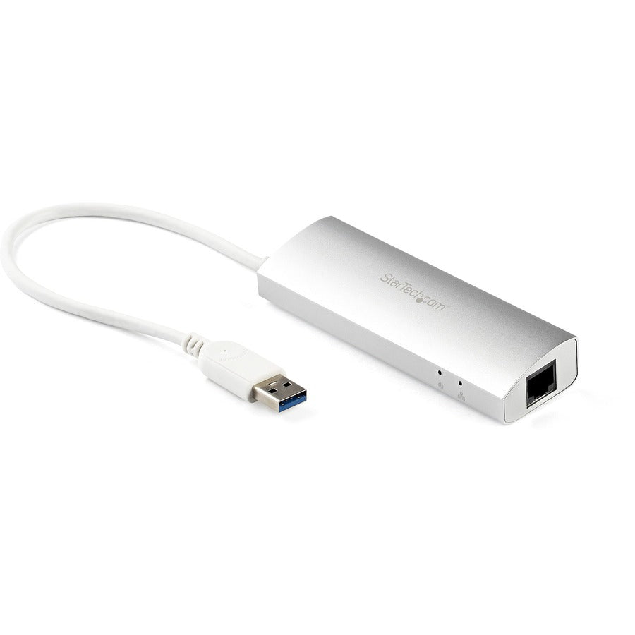 StarTech.com 3-Port Portable USB 3.2 Gen 1 Hub with Gigabit Ethernet - USB-A, Bus-Powered, Lightweight Travel Adapter