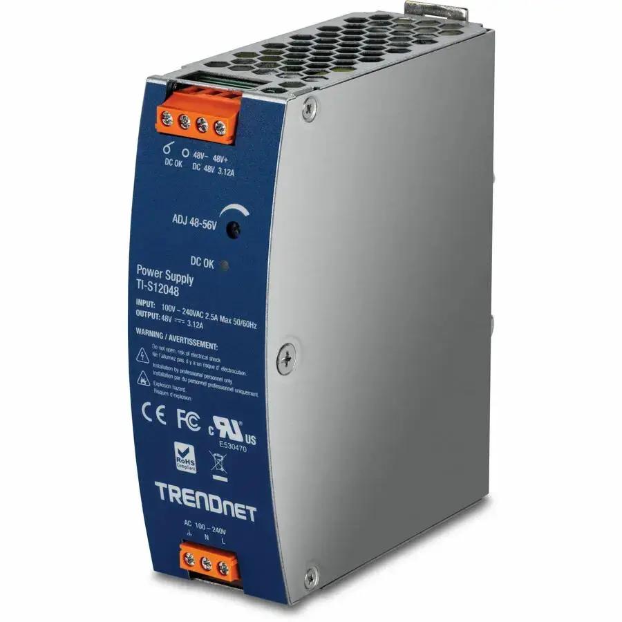 TRENDnet TI-S12048 150W DIN Rail Power Supply with PFC Function for Industrial Equipment by TRENDnet