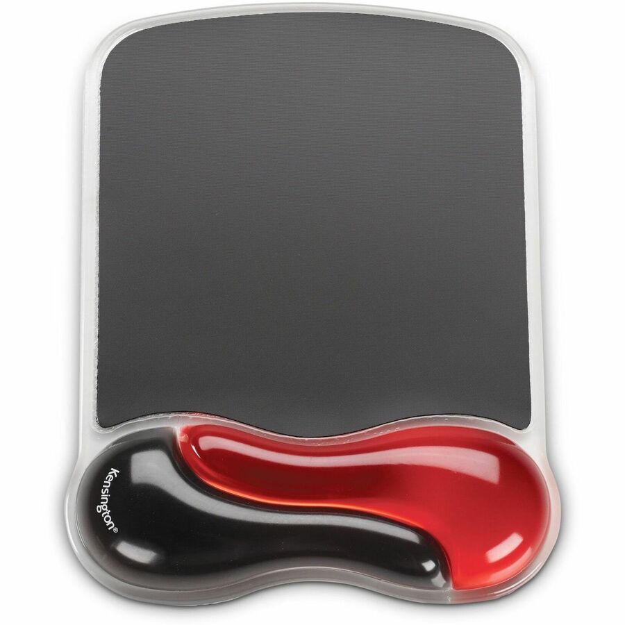 Kensington Duo Gel Mouse Pad Wrist Rest - Red | Ergonomic Wrist Support with Ventilation Channel and Stylish Duo-Tone Design