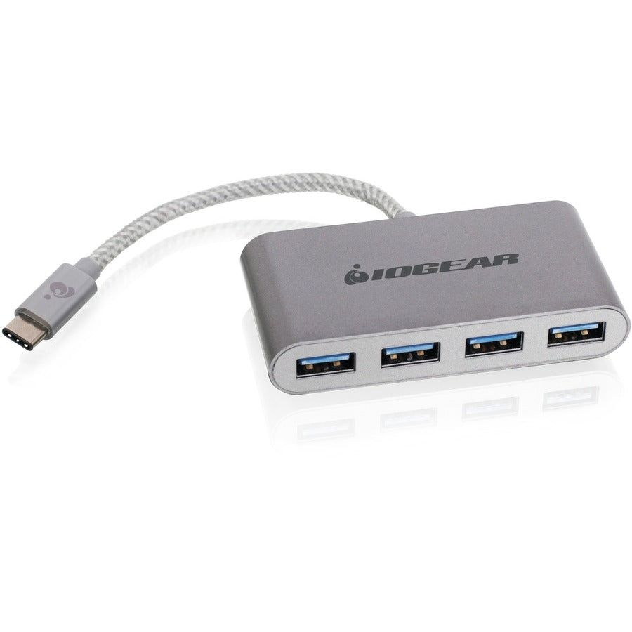 IOGEAR HUB-C USB-C to 4-Port USB-A Hub — External USB 3.0 Hub for Mac and Windows Laptops