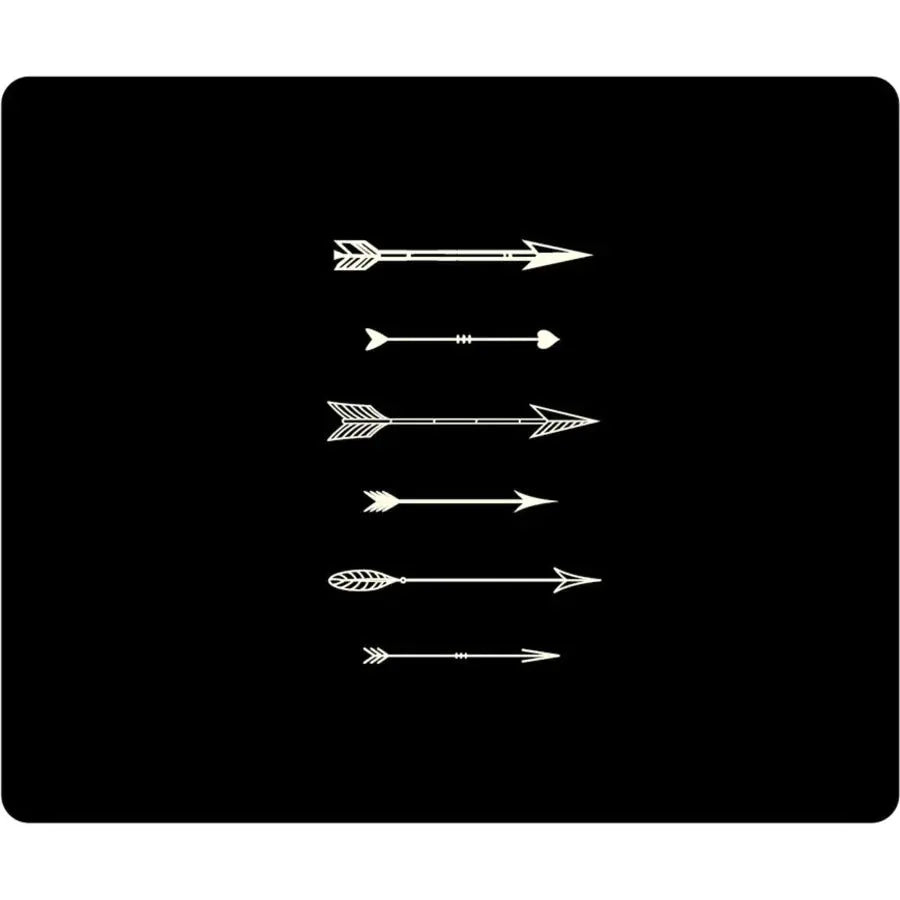 OTM Hipster Prints Black Mouse Pad with Shooting White Arrows by Centon Electronics