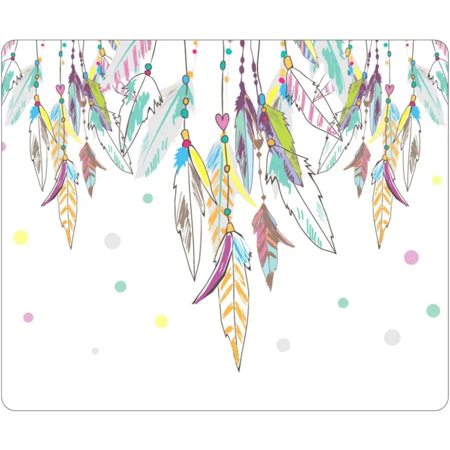 Centon Electronics OTM Hipster Prints White Mouse Pad with Dream Catcher Design