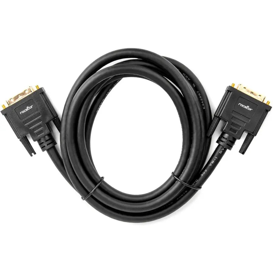 Rocstor Y10C109-B1 DVI-D Dual Link Display Cable (6 ft) for High-Resolution Digital Video