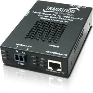 Transition Networks SPOEB10xx-105 Stand-Alone Fast Ethernet PoE Media Converter