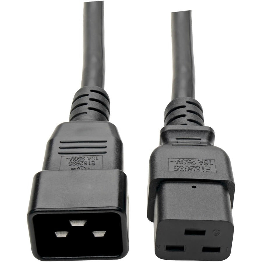 Tripp Lite by Eaton Power Extension Cord C19 to C20 - Heavy-Duty 15A 250V 6 ft. Black