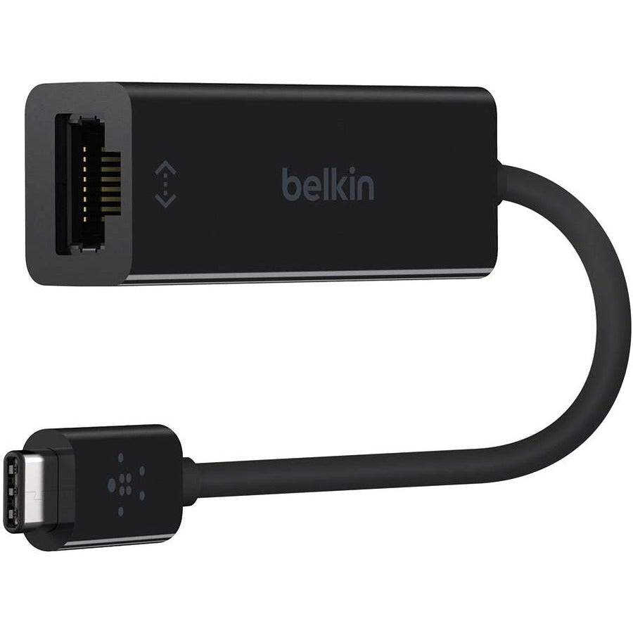 Belkin USB-C to Gigabit Ethernet Adapter - Reliable 10/100/1000BASE-T Connection for MacBook Pro and More