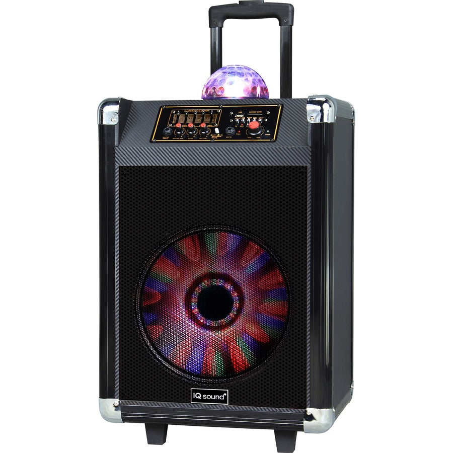 Supersonic Inc. IQ-3612DJBTBLK 12-Inch Portable Bluetooth DJ Speaker with Disco Ball - Black