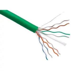 Axiom CAT5e 24AWG 4-Pair Solid 350MHz Plenum Bulk Network Cable – 1000 Feet, Green