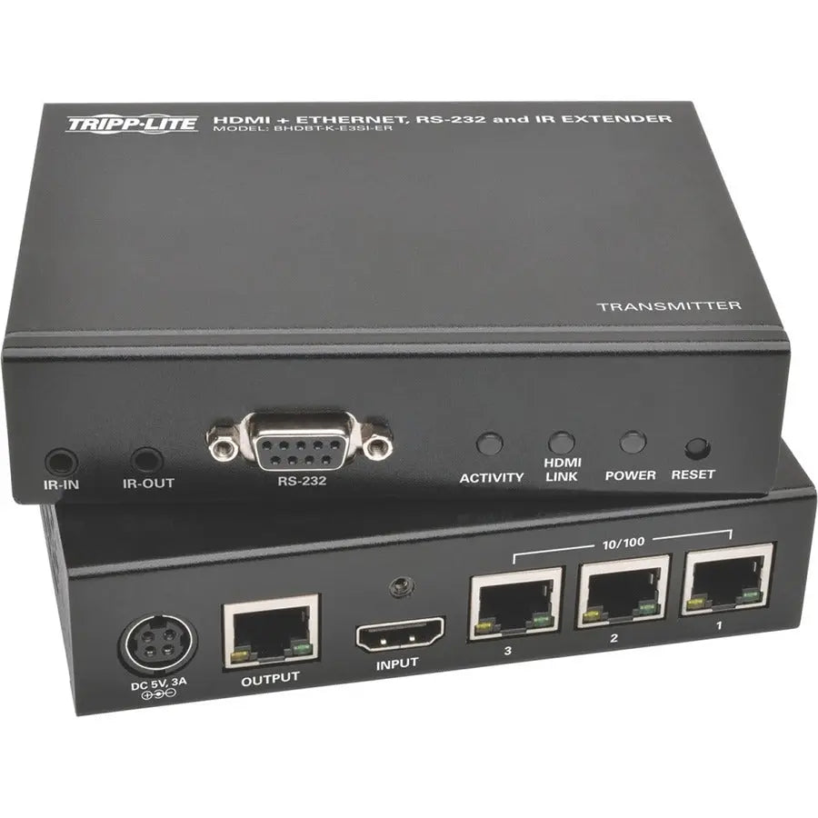 Eaton Tripp Lite Series BHDBT-K-E3SI-ER HDMI over Cat5e/6/6a Extender Kit with Ethernet, IR, and RS-232 Control